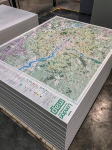 London National Park City map - ready to be folded